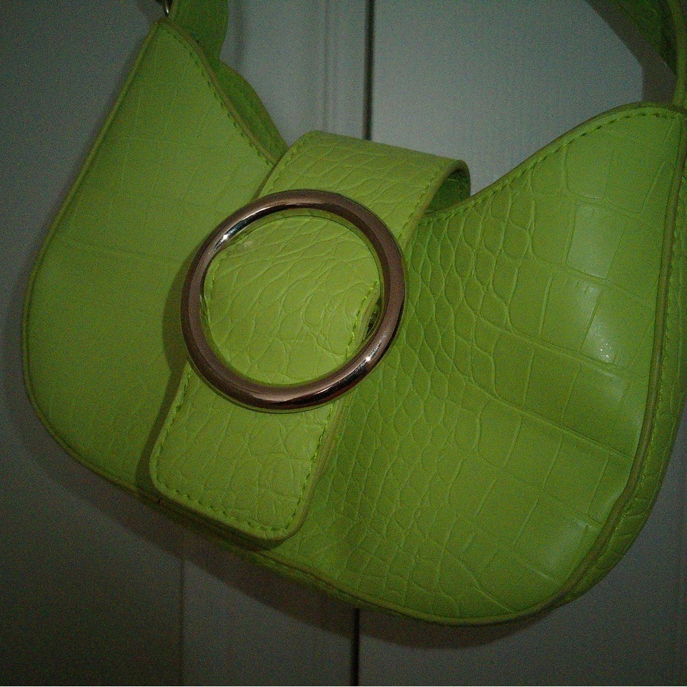 Wild Fable Neon Green Croc-Embossed Mini Bag